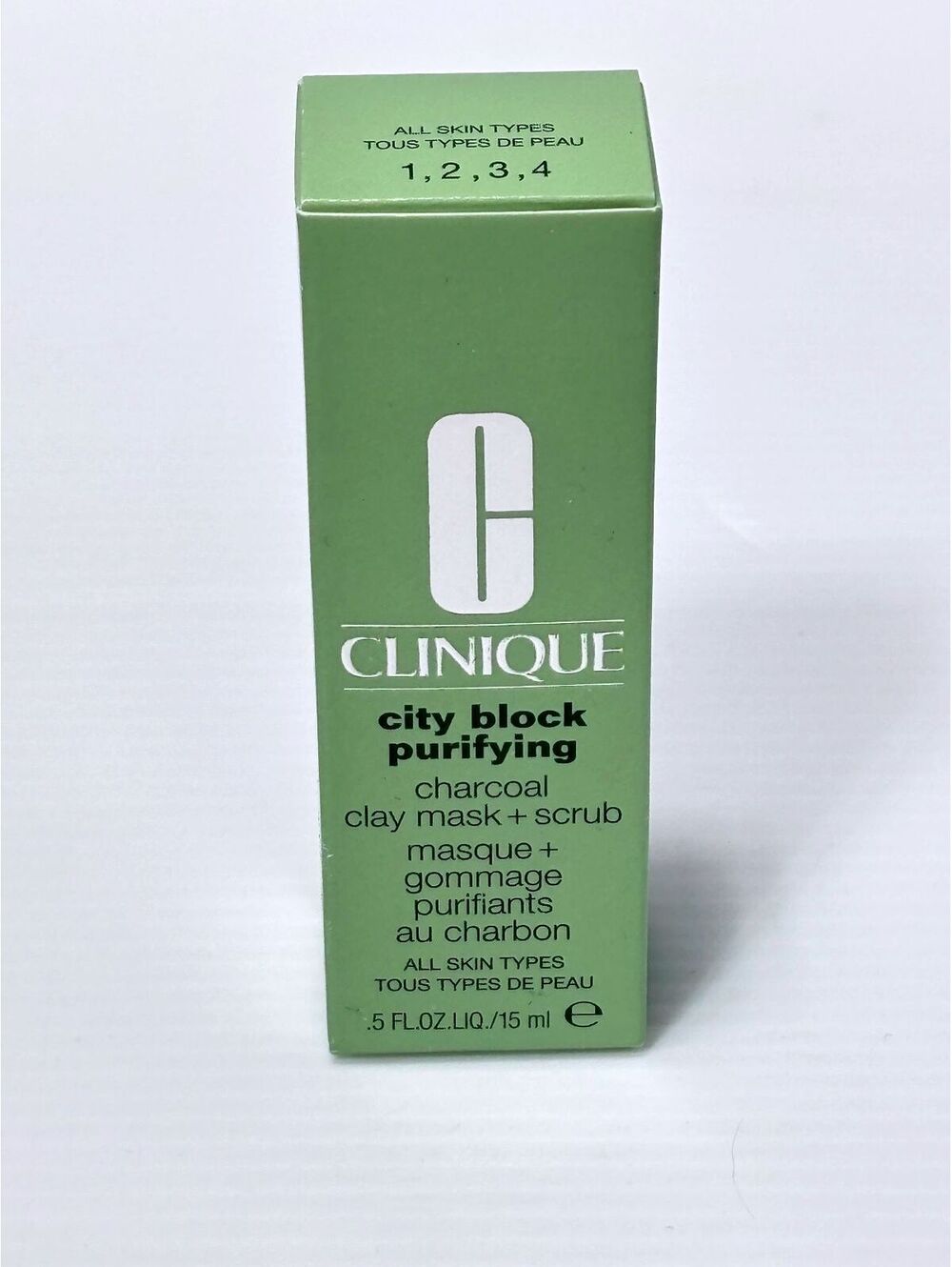 Clinique City Block Purifying Charcoal Clay Mask Scrub 15 ml for All SkinTypes